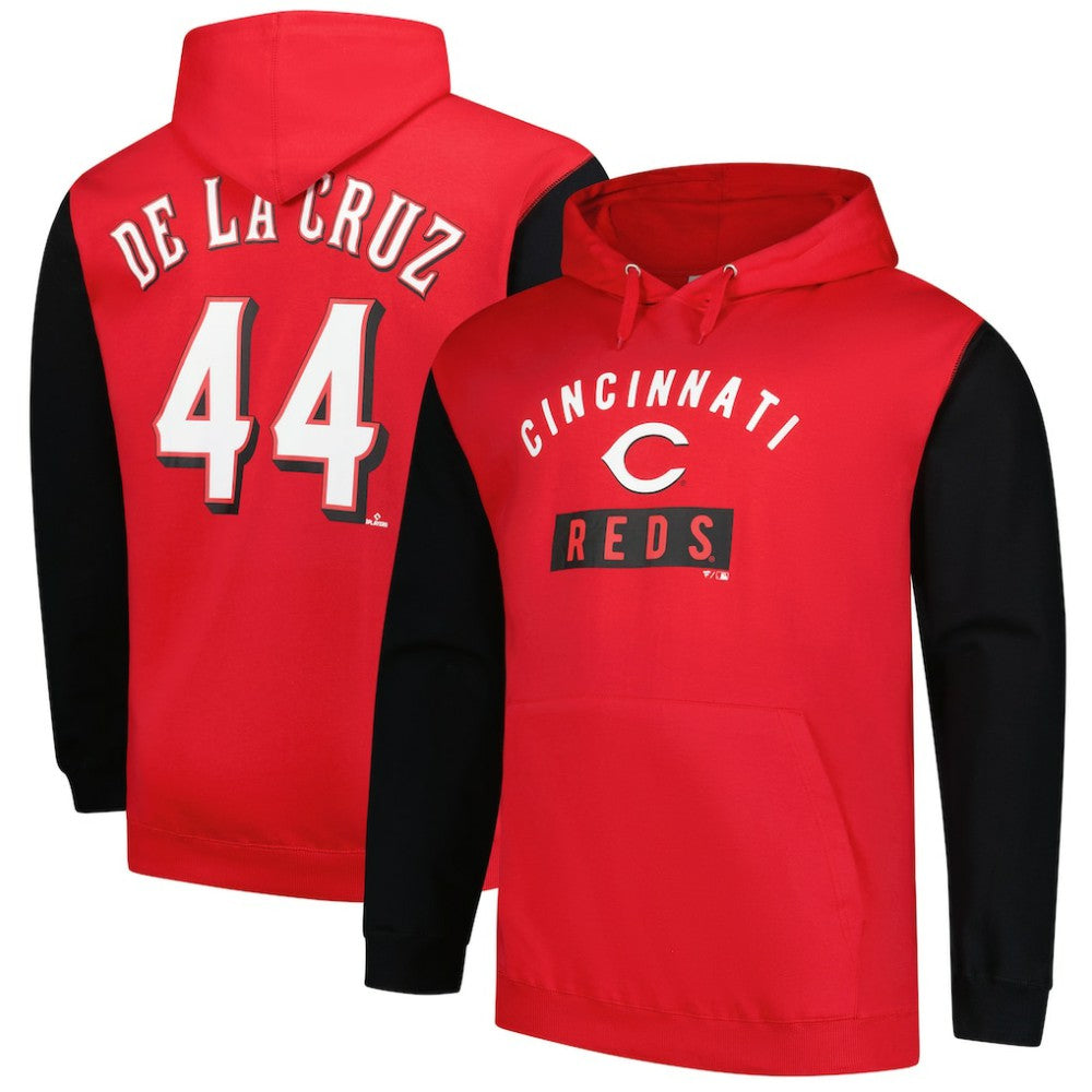 Elly De La Cruz Cincinnati Reds Profile Big & Tall Fleece Pullover Hoodie - Red