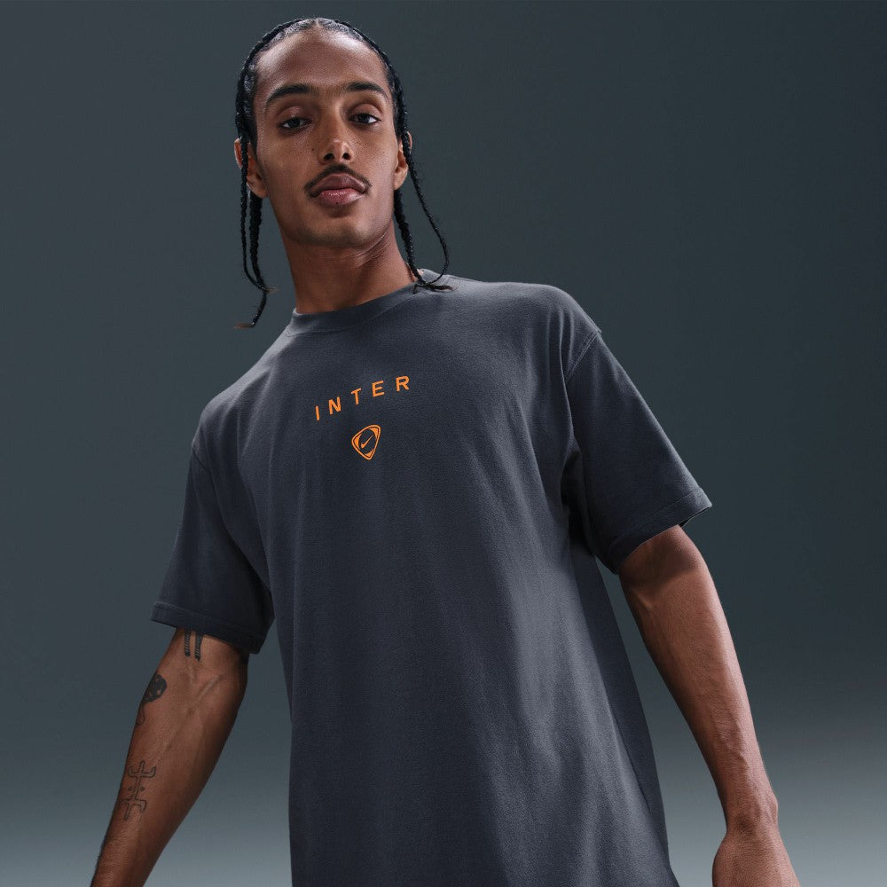 Inter Milan T90 Wordmark T-Shirt - Gray | Nike shop