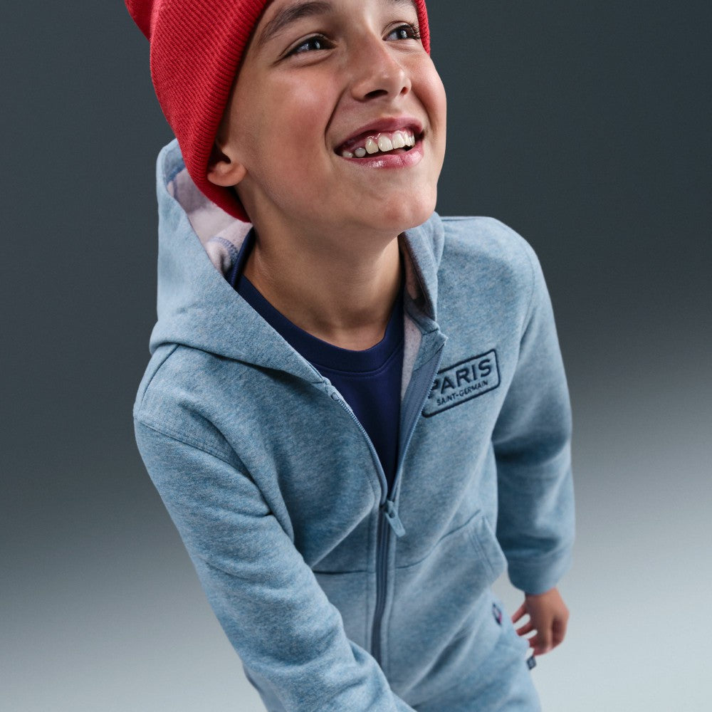 Paris Saint-Germain Youth Club Full-Zip Hoodie - Heather Blue | Nike for sale