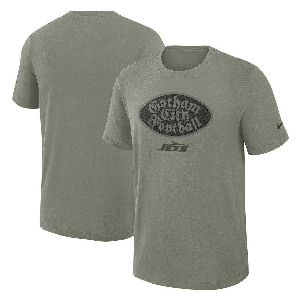 New York Jets 2025 Rivalries Collection Slub Dri-FIT T-Shirt - Dark Stucco | Nike on sale