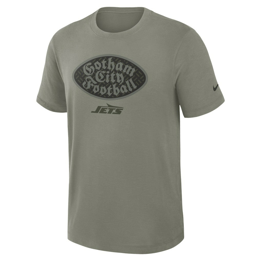 New York Jets 2025 Rivalries Collection Slub Dri-FIT T-Shirt - Dark Stucco | Nike on sale