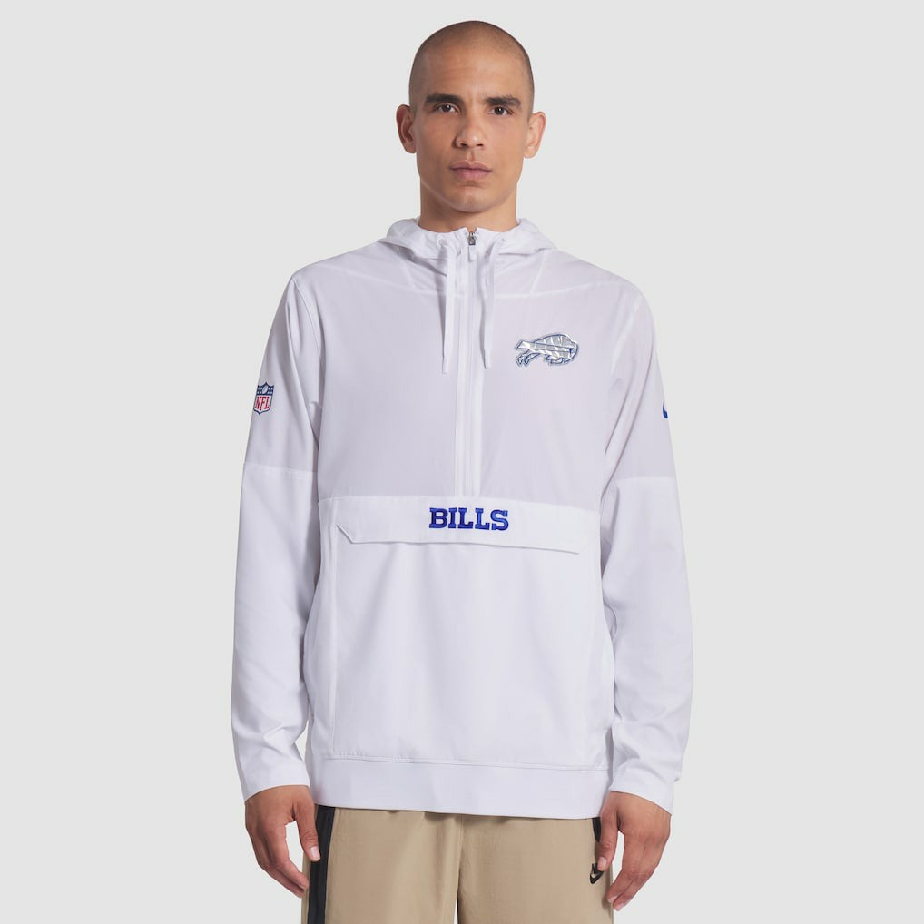 Buffalo Bills 2025 Rivalries Collection Sideline Anorak Half-Zip Hoodie Jacket - White | Nike for sale