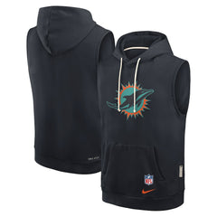 Miami Dolphins 2025 Rivalries Collection Standard Issue Sideline Dri-FIT Sleeveless Hoodie - Pitch Blue | Nike online