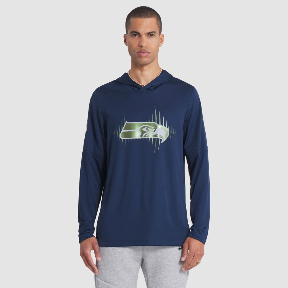 Seattle Seahawks 2025 Rivalries Collection Sideline Dri-FIT Long Sleeve Hoodie T-Shirt - College Navy | Nike outlet