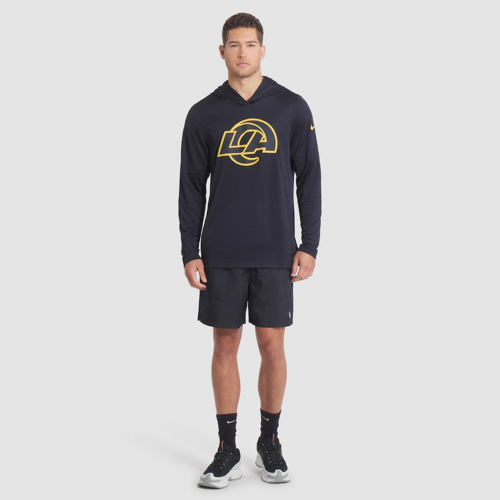 Los Angeles Rams 2025 Rivalries Collection Sideline Dri-FIT Long Sleeve Hoodie T-Shirt - Midnight Blue | Nike discount