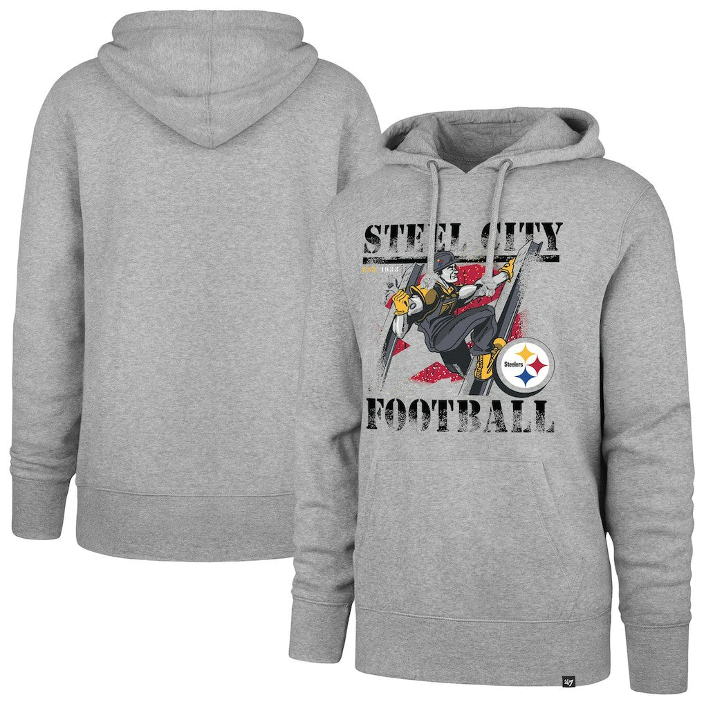 Pittsburgh Steelers '47 Regional Headline Pullover Hoodie - Gray online