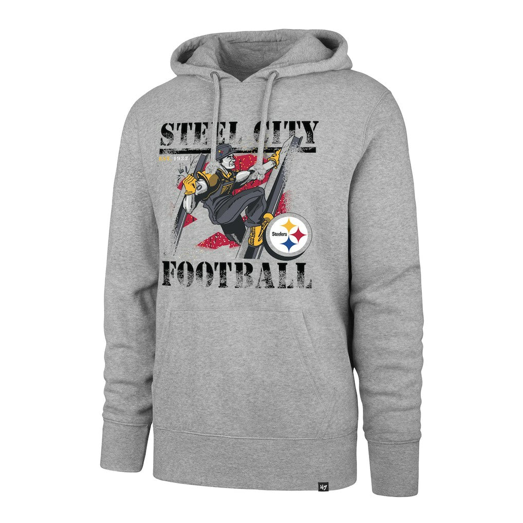 Pittsburgh Steelers '47 Regional Headline Pullover Hoodie - Gray online