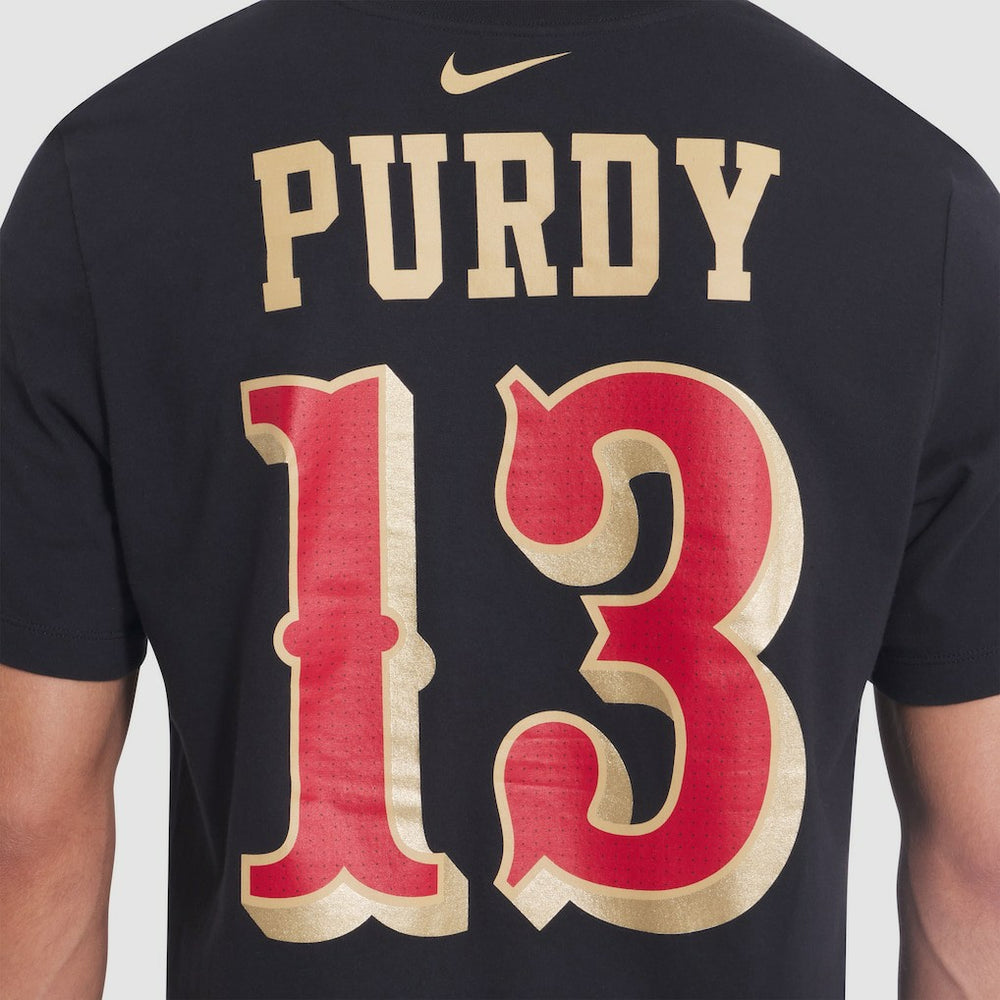 Brock Purdy San Francisco 49ers 2025 Rivalries Collection Player Name & Number T-Shirt - Black | Nike on sale