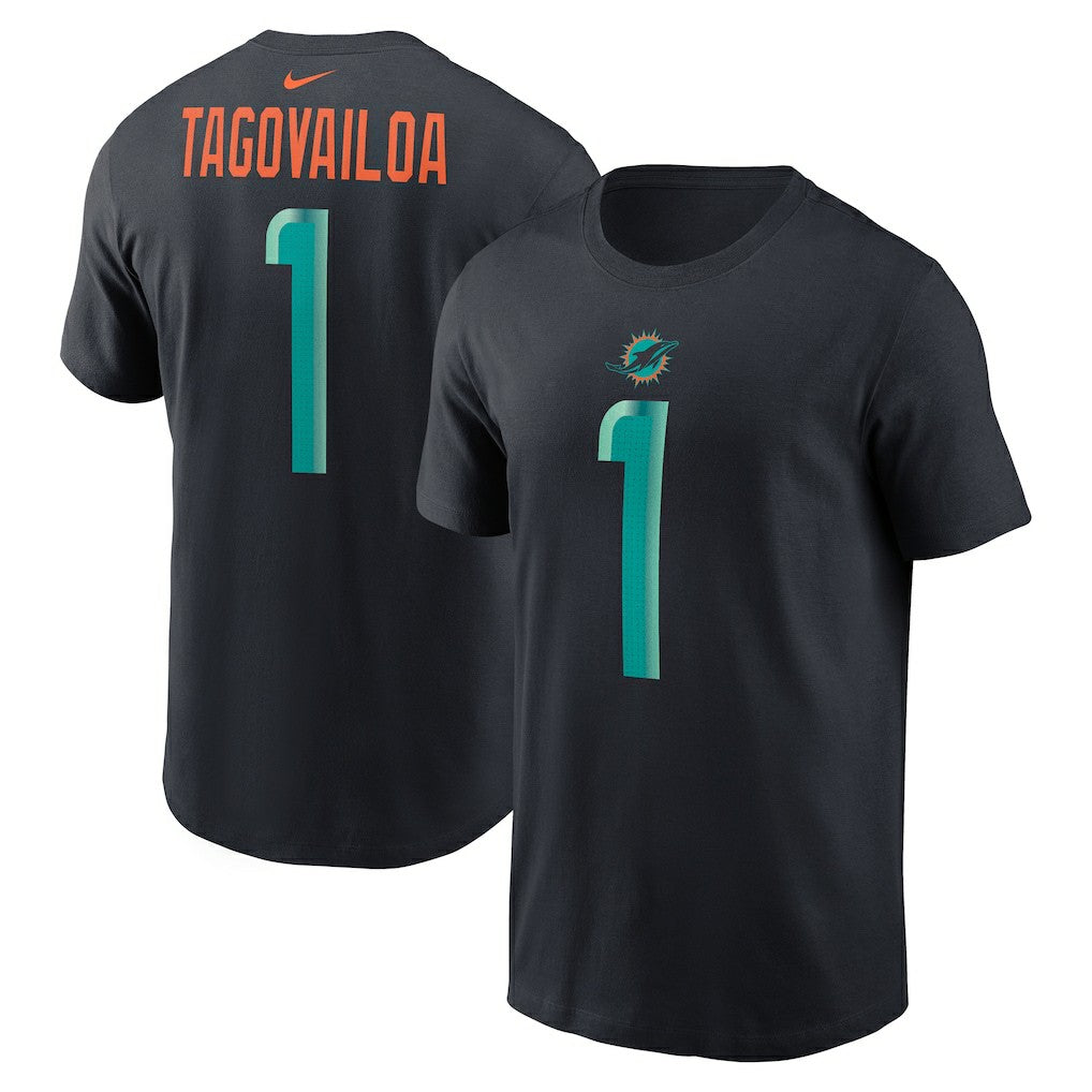 Tua Tagovailoa Miami Dolphins 2025 Rivalries Collection Player Name & Number T-Shirt - Pitch Blue | Nike outlet