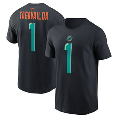 Tua Tagovailoa Miami Dolphins 2025 Rivalries Collection Player Name & Number T-Shirt - Pitch Blue | Nike outlet