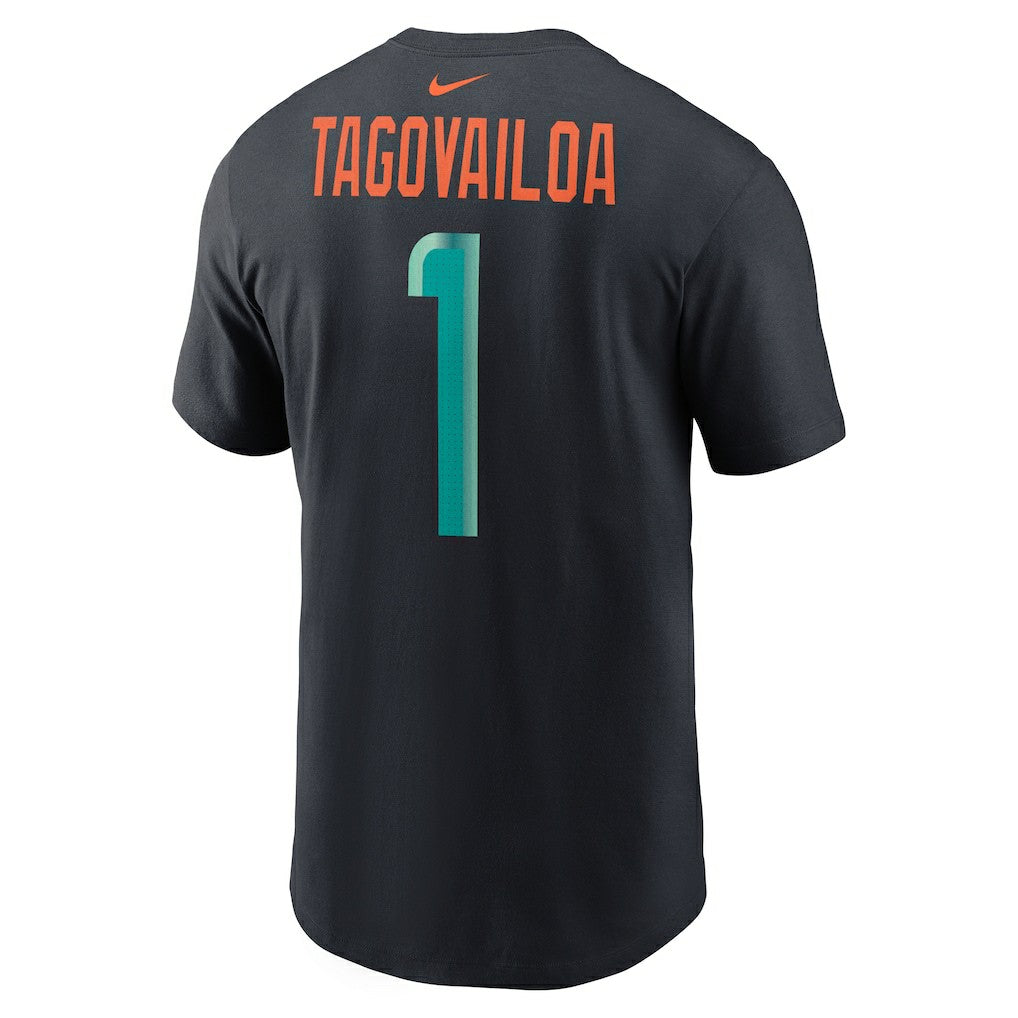 Tua Tagovailoa Miami Dolphins 2025 Rivalries Collection Player Name & Number T-Shirt - Pitch Blue | Nike outlet