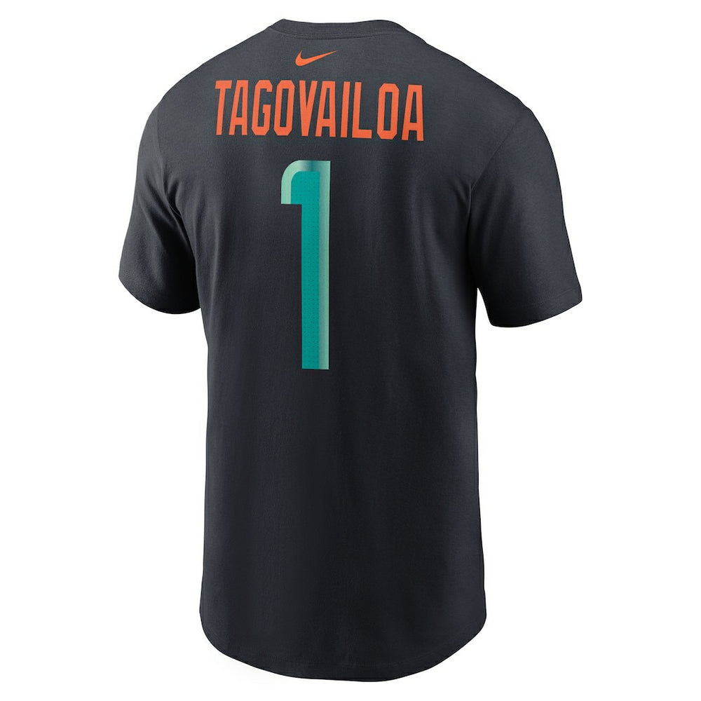 Tua Tagovailoa Miami Dolphins 2025 Rivalries Collection Player Name & Number T-Shirt - Pitch Blue | Nike outlet
