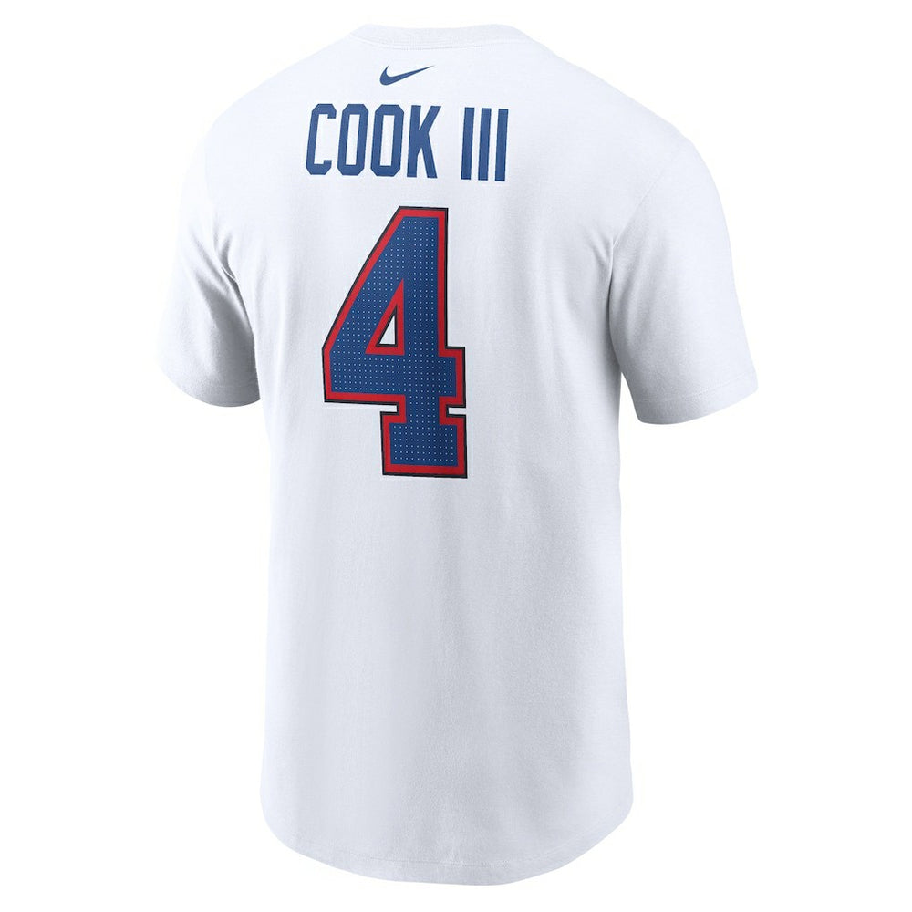 James Cook III Buffalo Bills Player Name & Number T-Shirt - White | Nike on sale