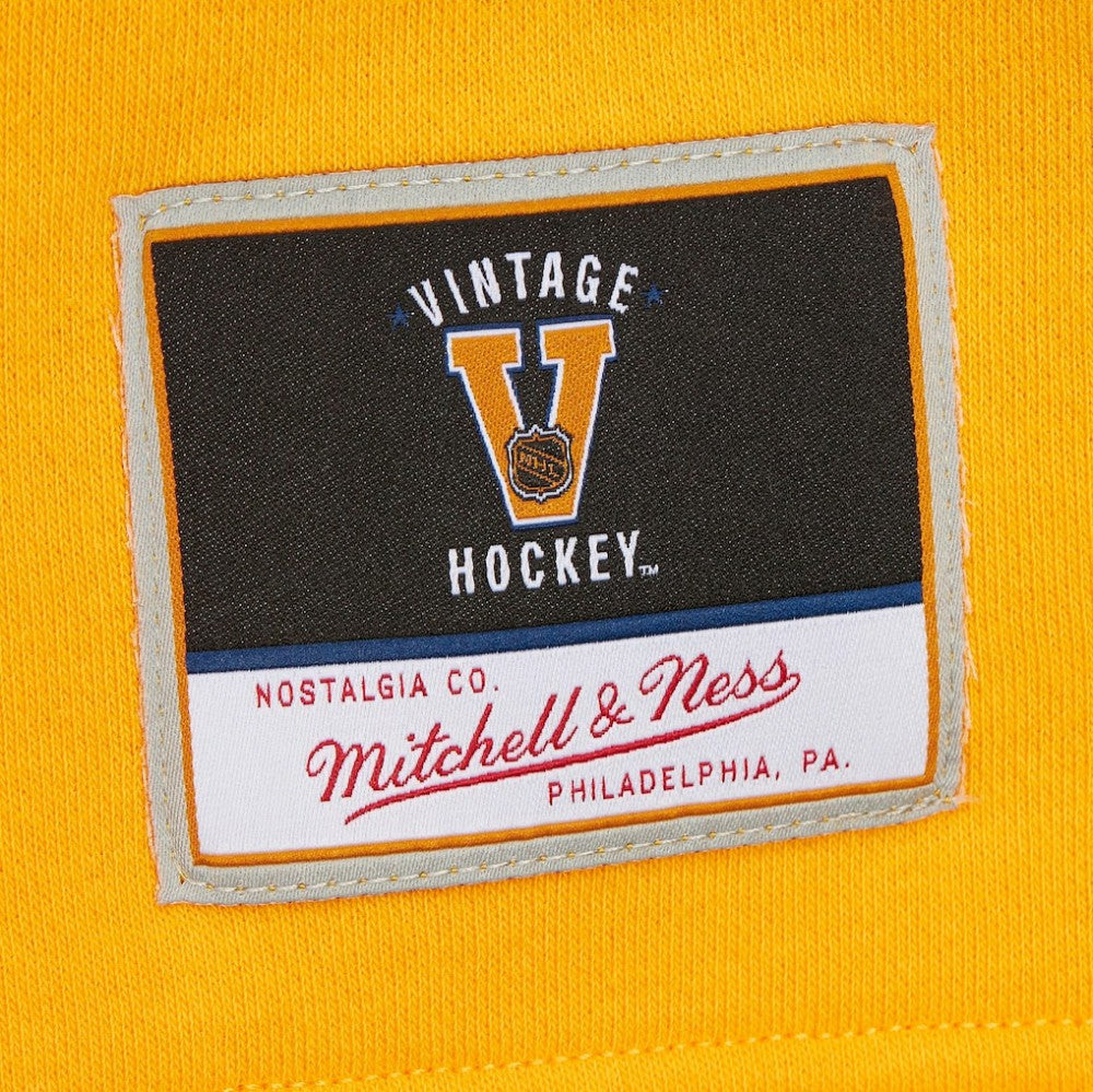 Boston Bruins Mitchell & Ness Women's Heritage Lace-Up Pullover Sweatshirt Black
