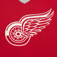 Detroit Red Wings Mitchell & Ness Women's Heritage Lace-Up Pullover Sweatshirt Red