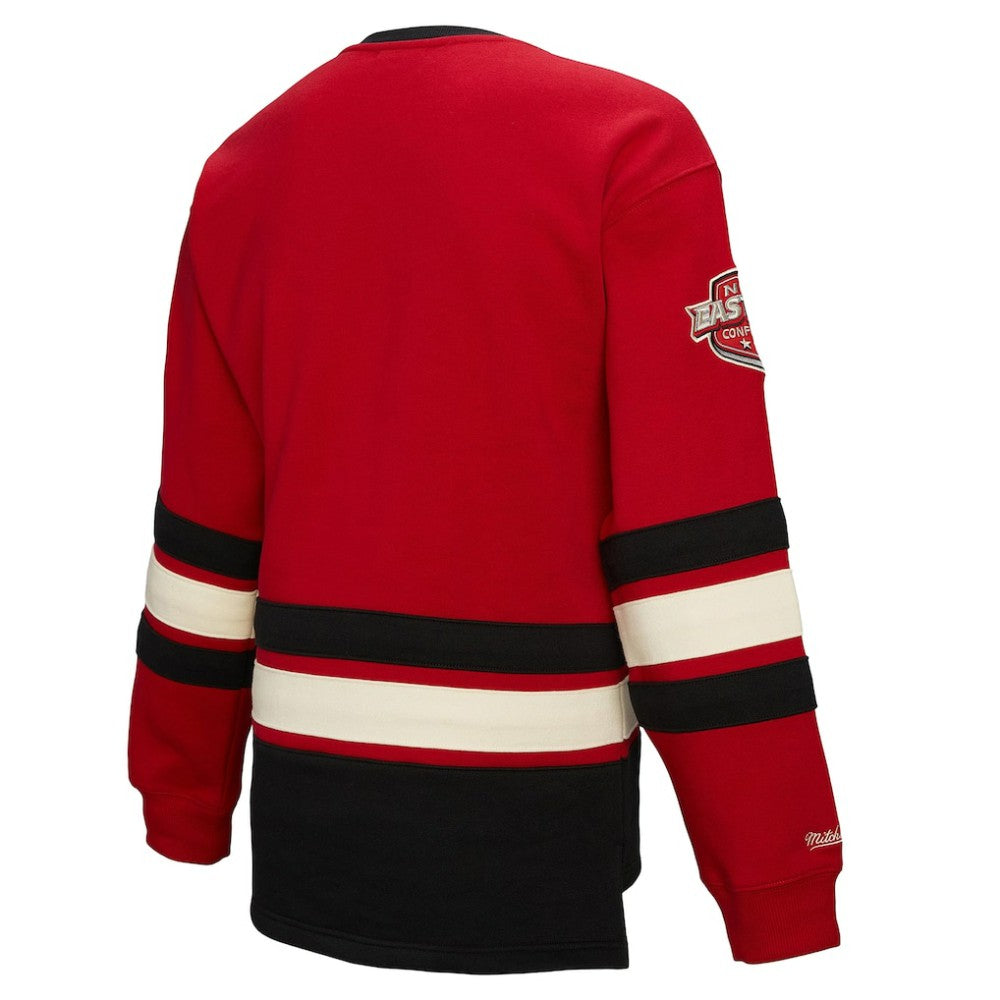 New Jersey Devils Mitchell & Ness Women's Heritage Lace-Up Pullover Sweatshirt Red
