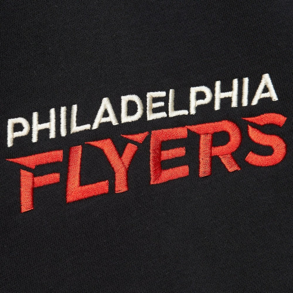 Philadelphia Flyers Mitchell & Ness Women's Heritage Lace-Up Pullover Sweatshirt Black