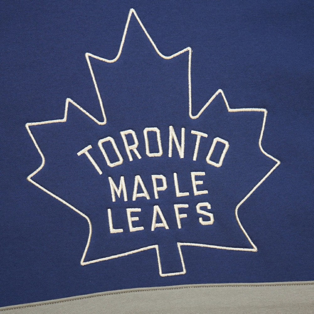 Toronto Maple Leafs Mitchell & Ness Women's Heritage Lace-Up Pullover Sweatshirt Blue