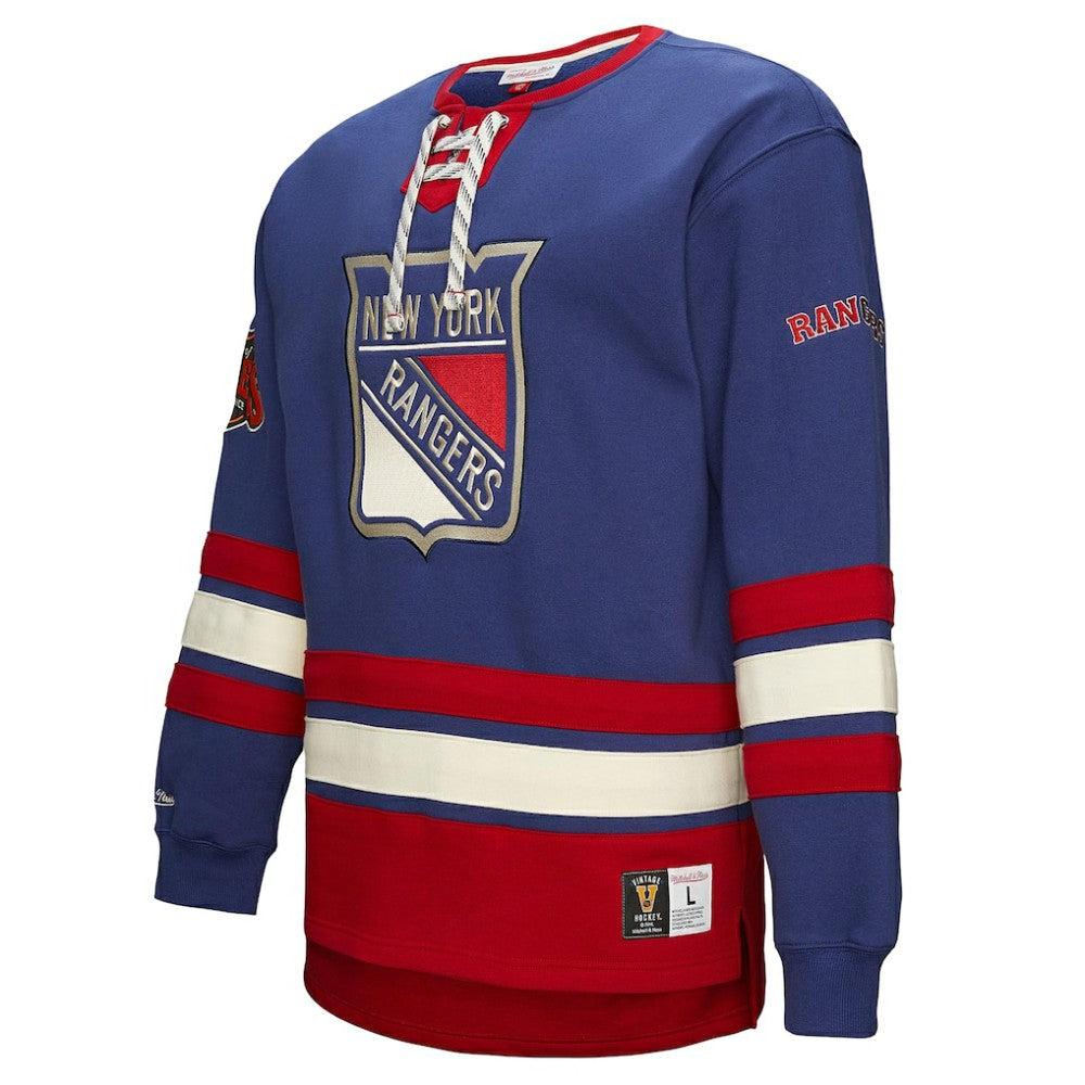 New York Rangers Heritage Lace-Up Pullover Sweatshirt Royal