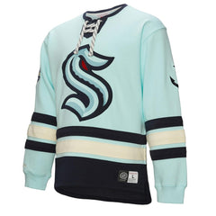 Seattle Kraken Heritage Lace-Up Pullover Sweatshirt Light Blue