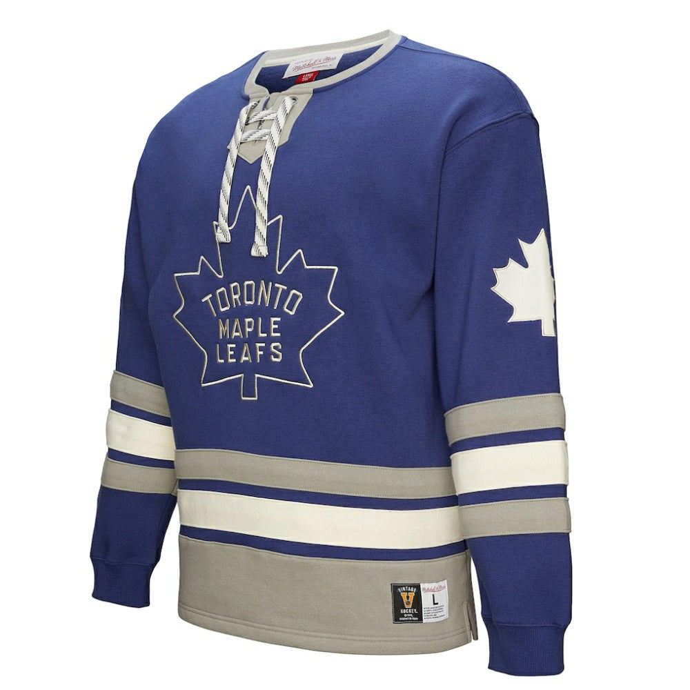 Toronto Maple Leafs Heritage Lace-Up Pullover Sweatshirt Blue