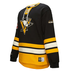 Pittsburgh Penguins Heritage Lace-Up Pullover Sweatshirt Black