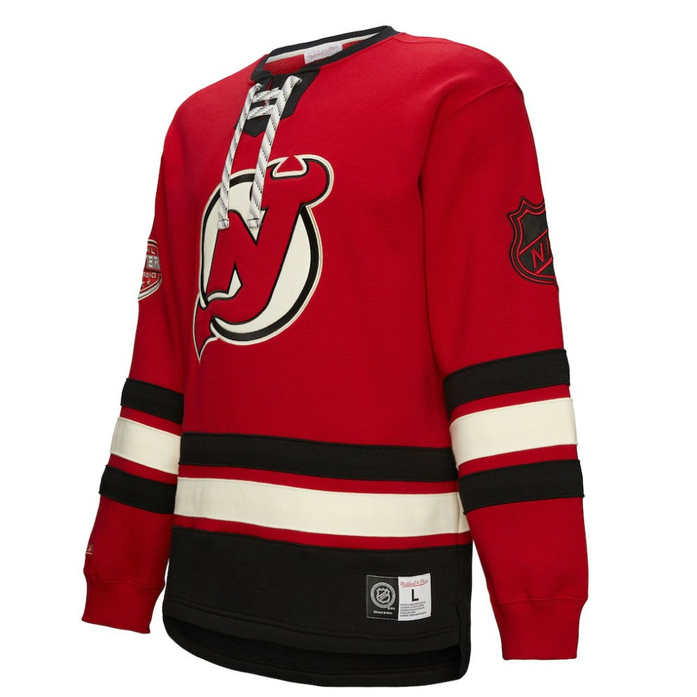 New Jersey Devils Heritage Lace-Up Pullover Sweatshirt Red