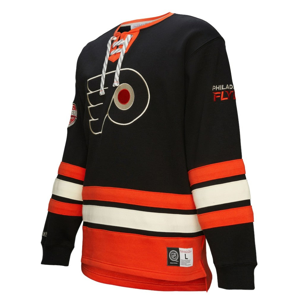 Philadelphia Flyers Heritage Lace-Up Pullover Sweatshirt Black