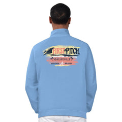 Atlanta Braves Margaritaville First Pitch Quarter-Zip Pullover Top - Light Blue