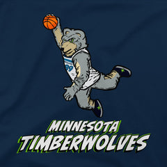 Minnesota Timberwolves Stadium Essentials Youth Mascot Air T-Shirt - Navy online