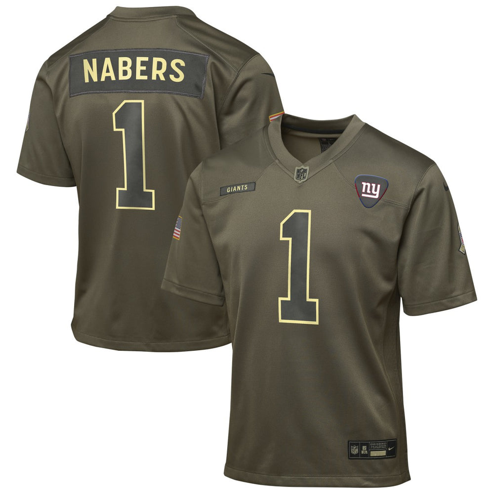 Malik Nabers New York Giants Youth 2025 Salute to Service Game Jersey - Olive | Nike on sale