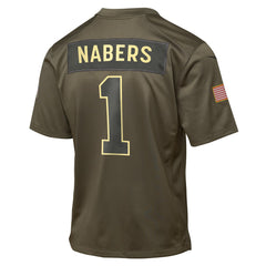 Malik Nabers New York Giants Youth 2025 Salute to Service Game Jersey - Olive | Nike on sale