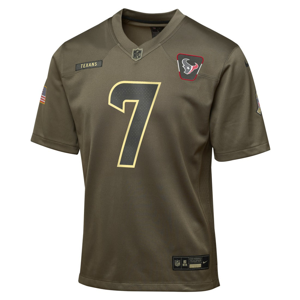 C.J. Stroud Houston Texans Youth 2025 Salute to Service Game Jersey - Olive | Nike discount