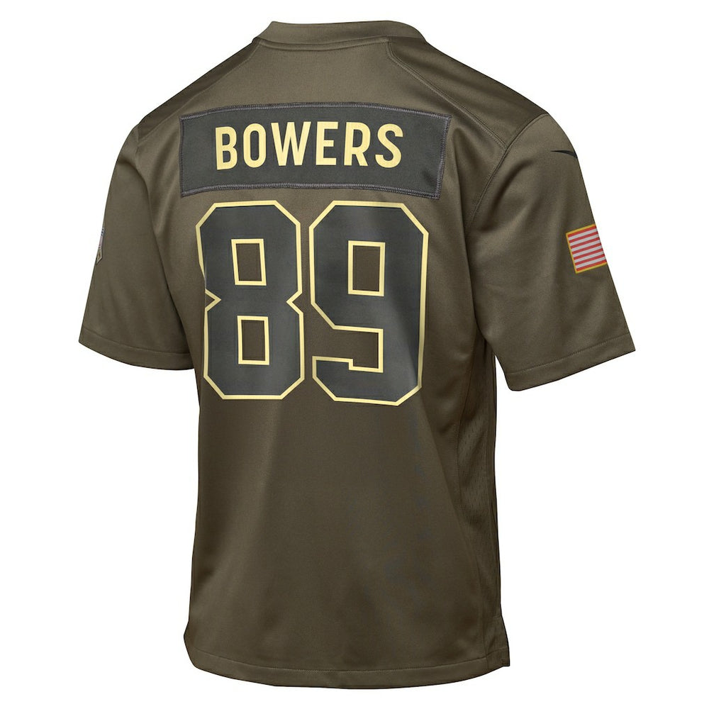 Brock Bowers Las Vegas Raiders Youth 2025 Salute to Service Game Jersey - Olive | Nike discount