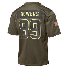 Brock Bowers Las Vegas Raiders Youth 2025 Salute to Service Game Jersey - Olive | Nike discount