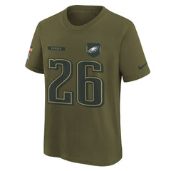 Saquon Barkley Philadelphia Eagles Youth 2025 Salute to Service Name & Number T-Shirt - Olive | Nike discount
