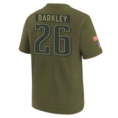 Saquon Barkley Philadelphia Eagles Youth 2025 Salute to Service Name & Number T-Shirt - Olive | Nike discount