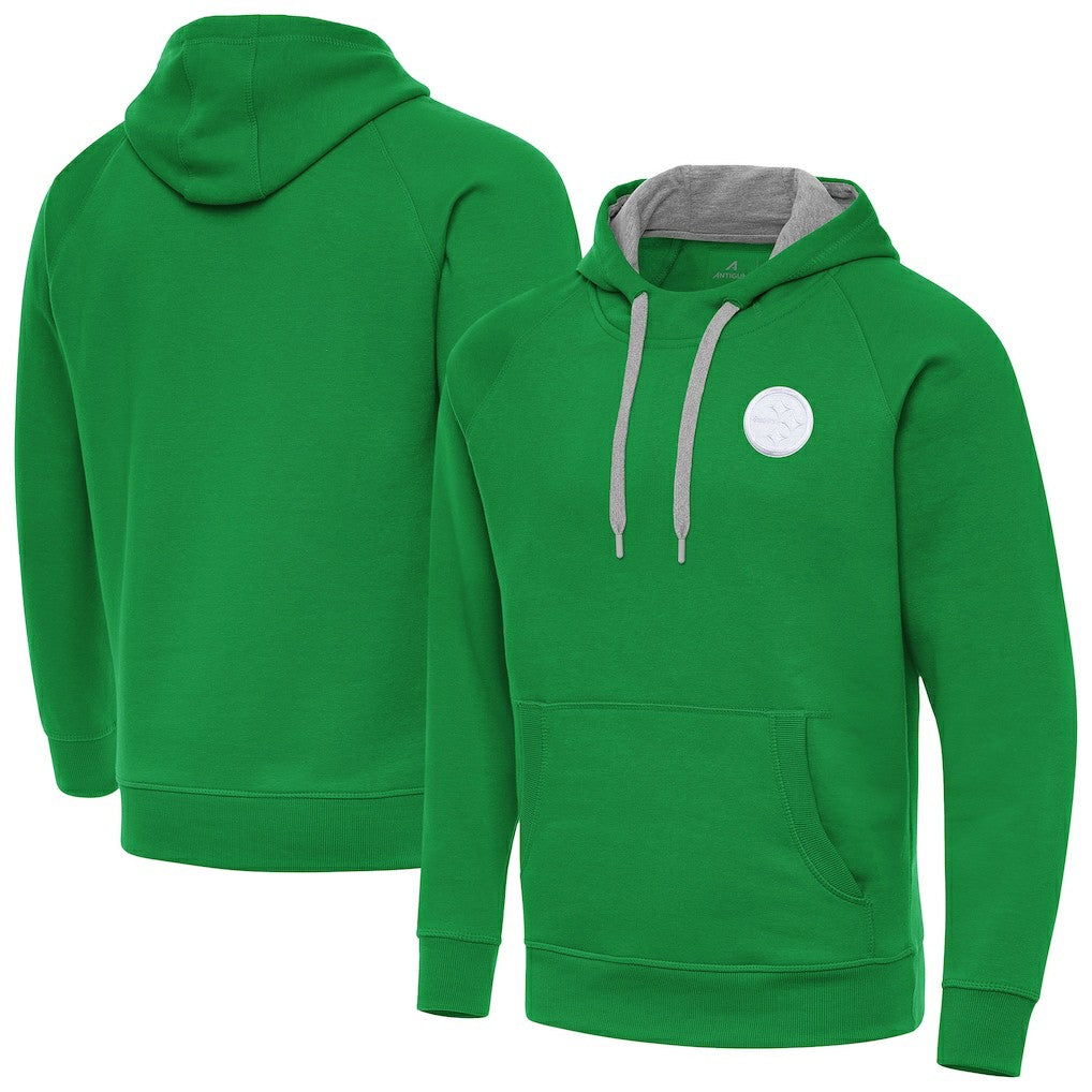 Pittsburgh Steelers Antigua St. Patrick's Day Victory Pullover Hoodie - Kelly Green outlet