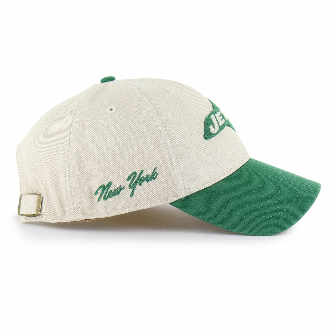 New York Jets '47 Fairfield MVP Throwback Adjustable Hat - Cream/Kelly Green online