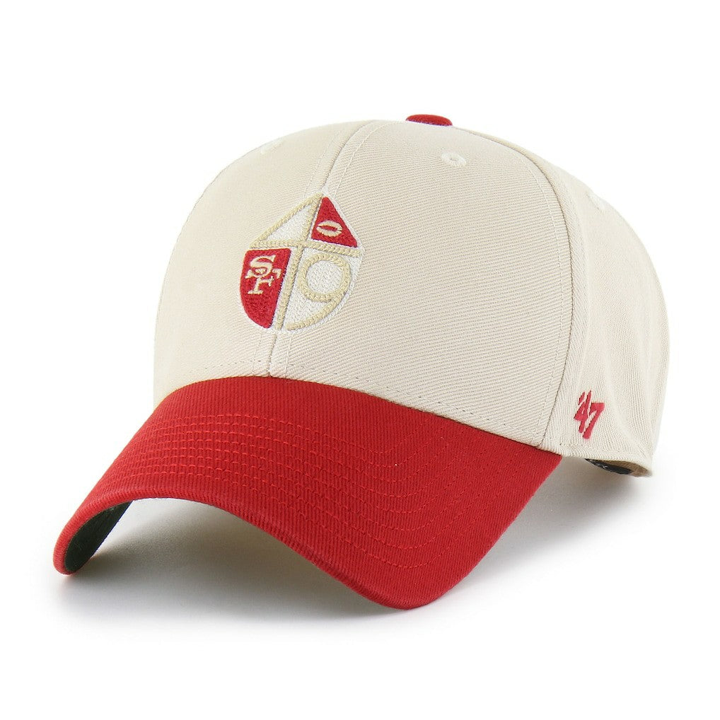San Francisco 49ers '47 Fairfield MVP Throwback Adjustable Hat - Cream/Scarlet outlet