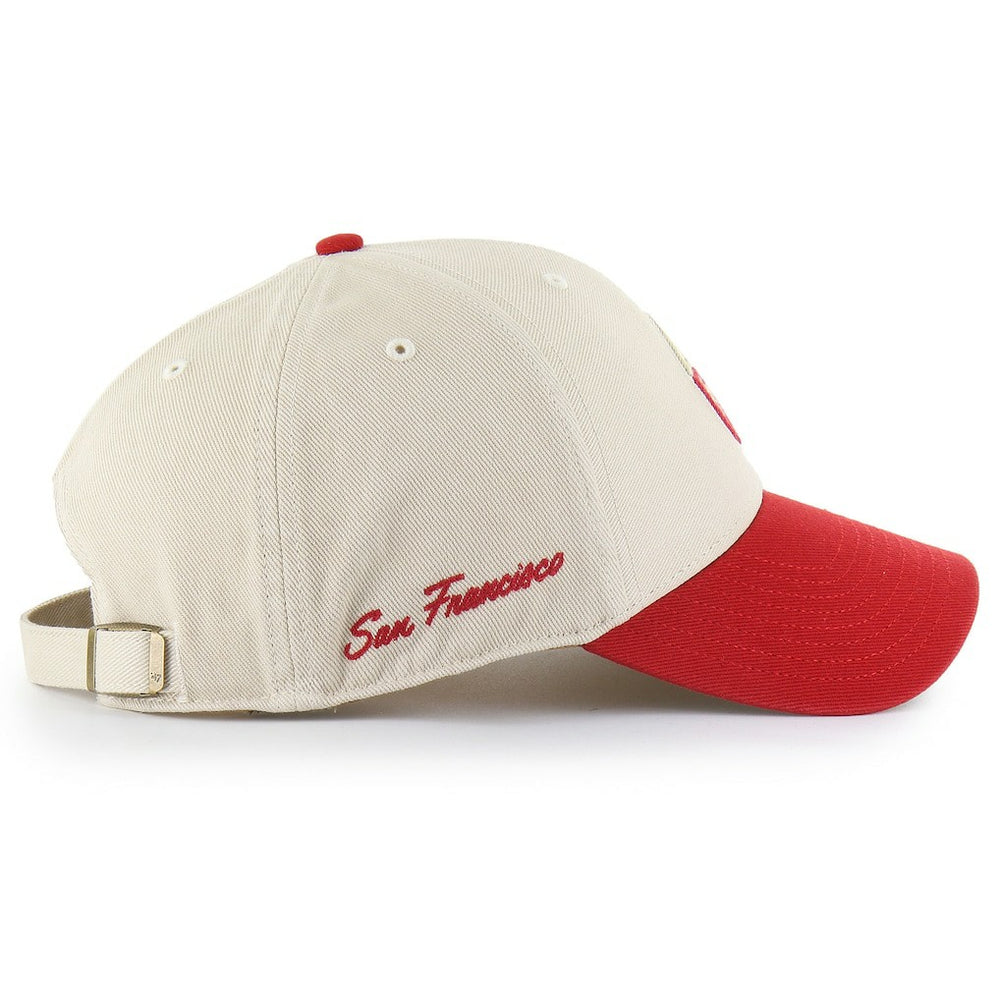 San Francisco 49ers '47 Fairfield MVP Throwback Adjustable Hat - Cream/Scarlet outlet