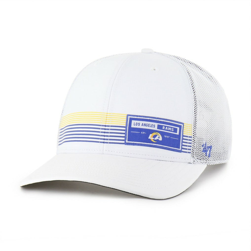 Los Angeles Rams '47 Rangefinder Trucker Adjustable Hat - White for sale