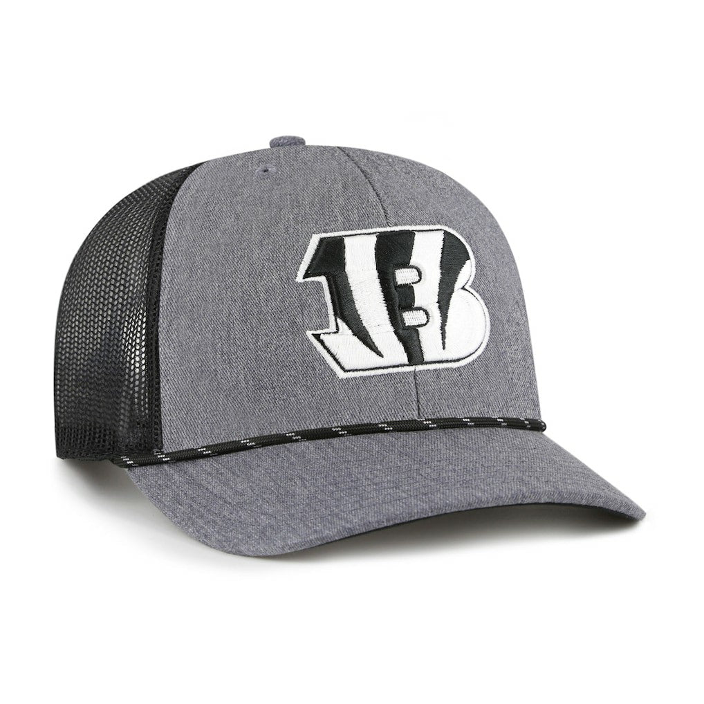 Cincinnati Bengals '47 Carbon Rope Trucker Adjustable Hat - Heather Charcoal online