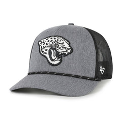 Jacksonville Jaguars '47 Carbon Rope Trucker Adjustable Hat - Heather Charcoal for sale