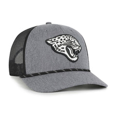 Jacksonville Jaguars '47 Carbon Rope Trucker Adjustable Hat - Heather Charcoal for sale
