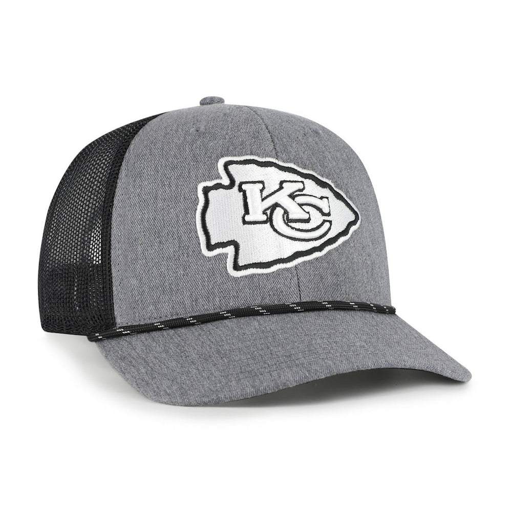 Kansas City Chiefs '47 Carbon Rope Trucker Adjustable Hat - Heather Charcoal discount
