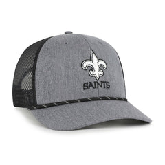 New Orleans Saints '47 Carbon Rope Trucker Adjustable Hat - Heather Charcoal cheap