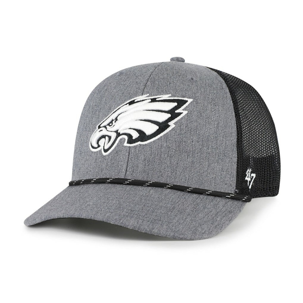Philadelphia Eagles '47 Carbon Rope Trucker Adjustable Hat - Heather Charcoal discount