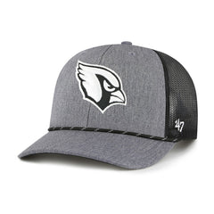 Arizona Cardinals '47 Carbon Rope Trucker Adjustable Hat - Heather Charcoal discount