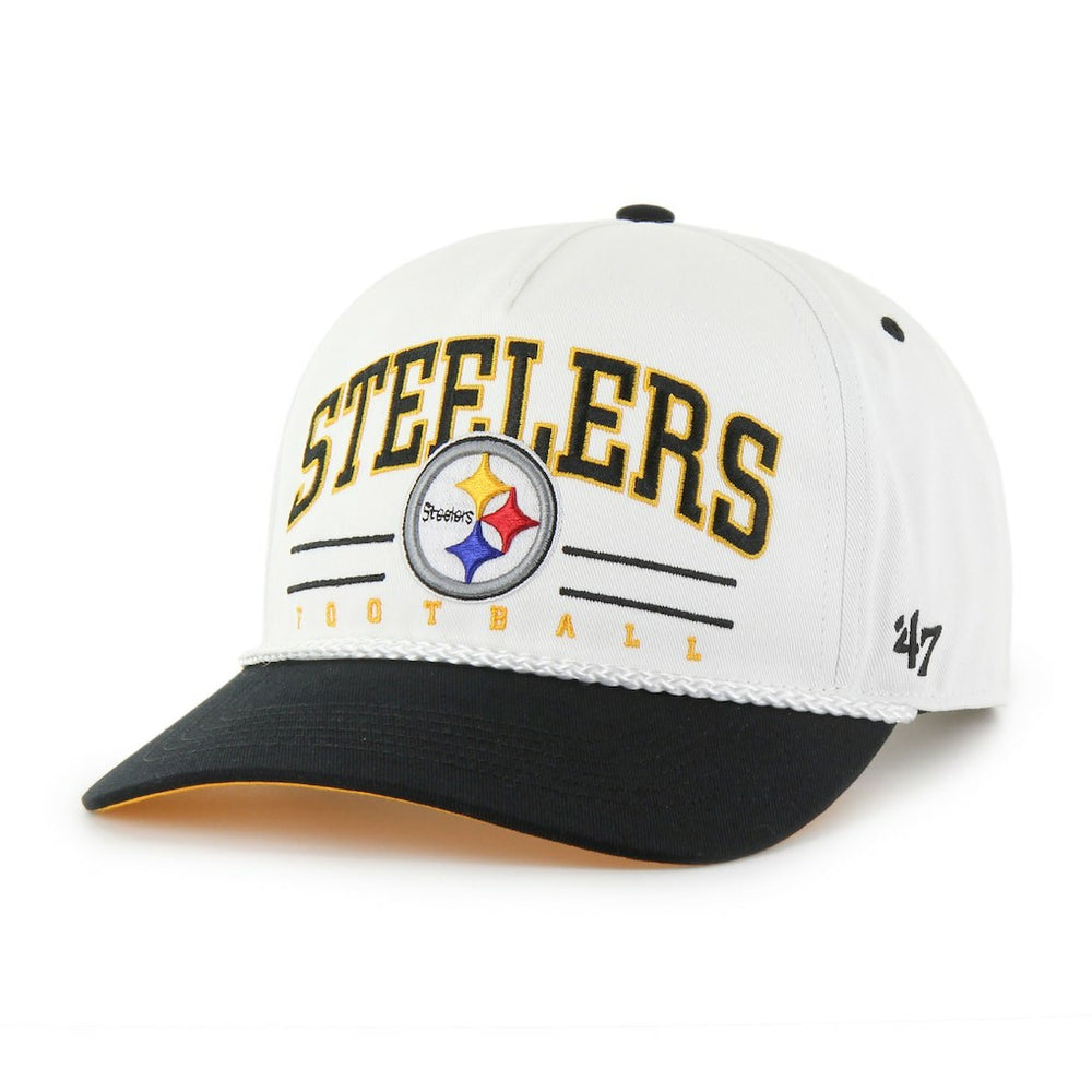Pittsburgh Steelers '47 Roscoe Two-Toned Hitch Adjustable Hat - White/Black on sale